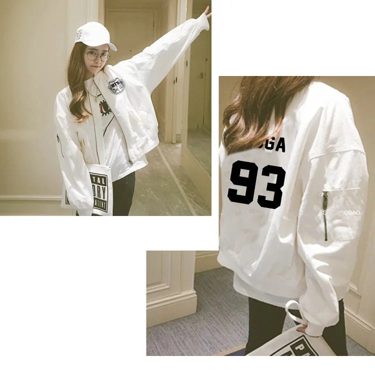 

BTS jacket with the same baseball uniform loose zipper jacket jacket women