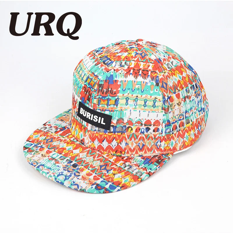 

URQ Brand Print Bohemia Letter Hip hop Baseball Hat Cap For Women And Men Spring Summer Unisex Hip Hop Style 4063