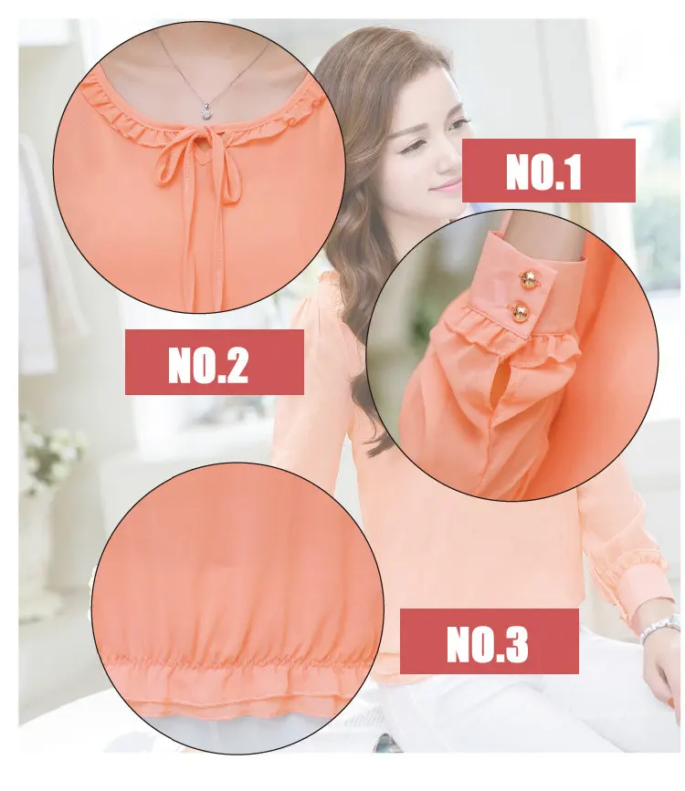 S-4XL Plus Size Tops Women 2019 New Fashion Bow Long Sleeve Shirts Femme Casual Chiffon Blouse Autumn O-neck Ruffled Blusa Mujer  (2)