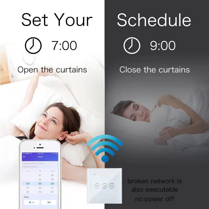 Ewelink, умный занавес, мотор, электрические жалюзи, WiFi переключатель, сенсорное приложение, голосовое управление от Alexa Echo Google Home, AC 110 В 220 В, ЕС/США