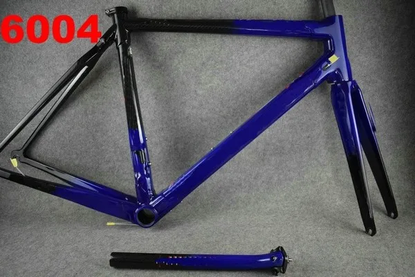 Красный C60 c64 карбоновый дорожный каркас полный углеродного волокна набор рам для дорожных велосипедов карбоновая рама для велосипеда - Цвет: 6004