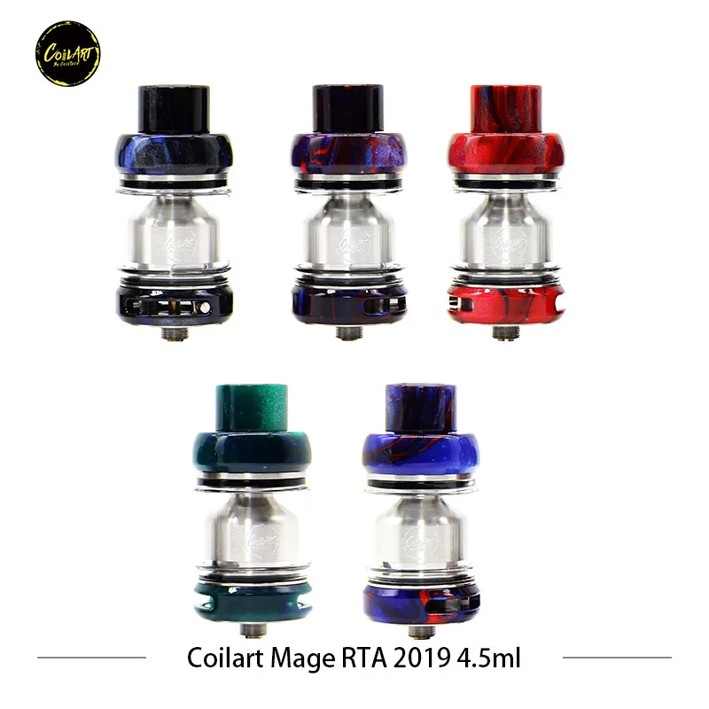 

Original Original Coilart Mage 2019 RTA 4.5ml Capacity Dual Coil Atomizer 510 thread for Electronic Cigarettes Mod