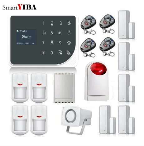 

SmartYIBA Wifi Alarm Systems Security Infrared Detector Home Security Surveillance APP Control Relay Out Wireless Alarmes