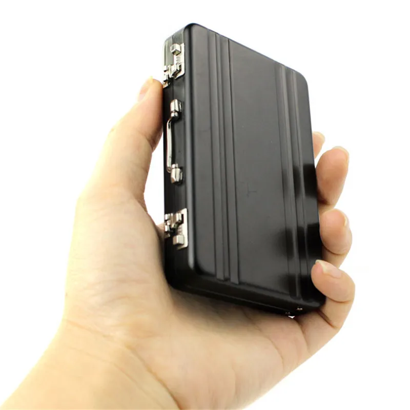 

New Metal Mini Suitcase Business Bank Card Name Card Holder Case Box Dropshipping Wholesale #Y