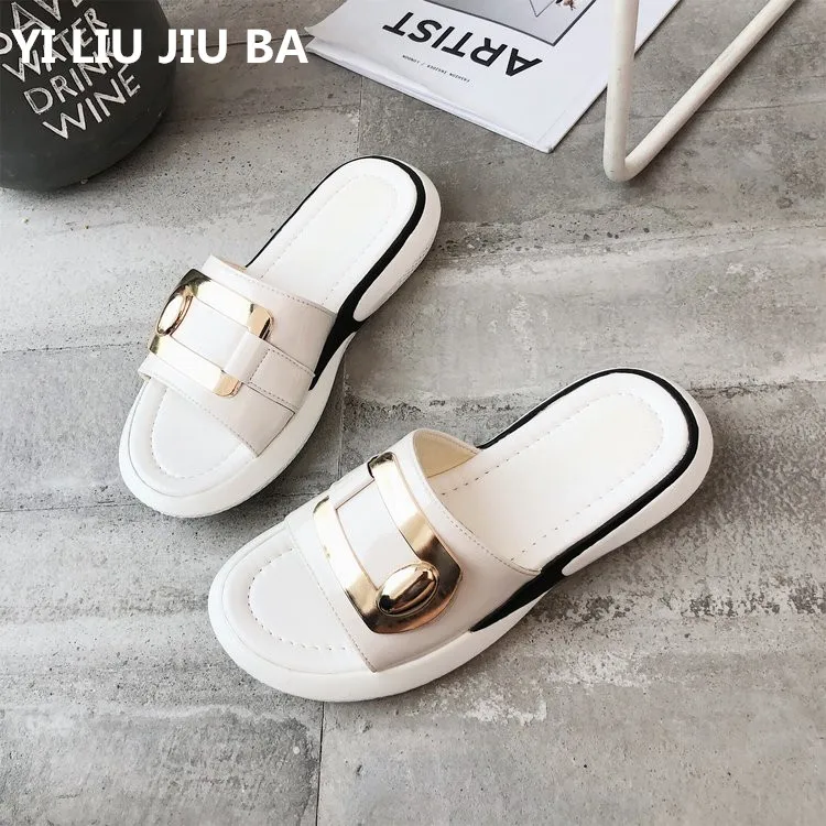 

Casual Women Slippers fashion buckle Beach peep toe Sandals Wedge Platform Slippers Non-slip Flip Flops Shoes women mujer **771