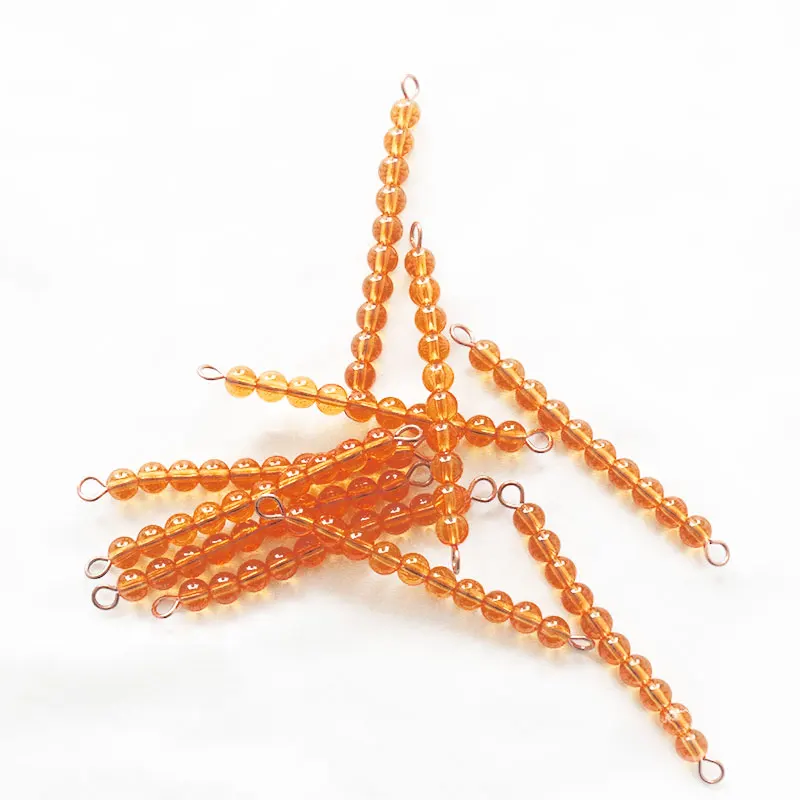 Montessori Math Materials Montessori Golden Beads 100pcs Preschool Educational Learning Toys Juguetes Brinquedos MK0344H