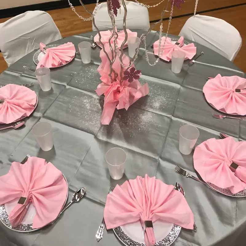 Салфетки обеденные ткани для свадебного помолвки для девичника Новогодние украшения для стола на день рождения украшение для центра стола