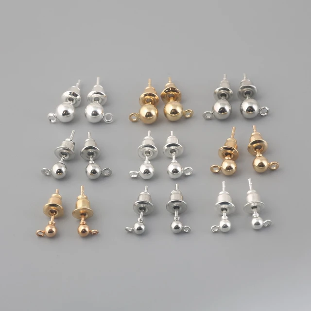 Set Of 50 Earring Studs For Jewelry Making