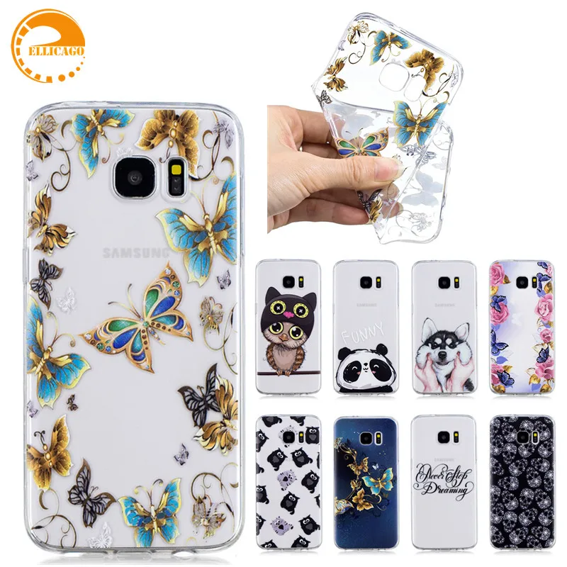 Case sFor Fundas Samsung Galaxy S7 Case For Soft Silicone Samsung S7 Edge TPU Phone Back Cover Cases