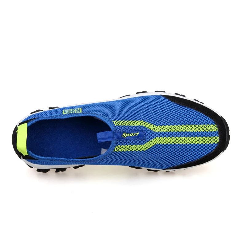 Gongma Slip on Sneakers Men Outdoor Walking Shoes Slip On Breathable Mesh Anti-Slippery Outsole Sports Running Shoe for Couple 