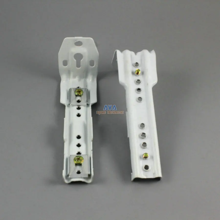 4 Pieces L Shape Curtain Track Bracket Curtain Dual Tracks Brace 112x22x44mm