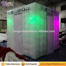 Портативный 2.4x2.4x2.4 м светодиодный Lighiting надувные Photo Booth логотип могут быть выполнены по индивидуальному заказу для рекламы рекламные типа палатки для распродажа