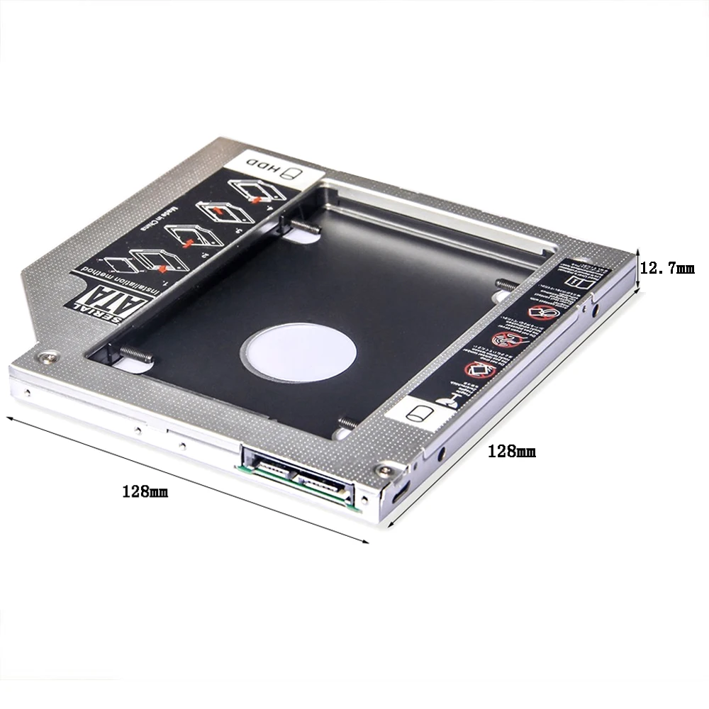 Bevigac 12 7 мм SATA к 2 й 5 дюймовый HDD SSD жесткий диск Caddy чехол адаптер для DVD CD ROM HP Dell Acer BenQ