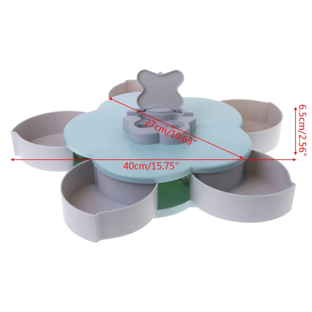 В форме лепестка Вращающийся Конфеты коробочка, мыльница поднос для закусок Творческий пять отсеки решетки Сухофрукты пластина вечерние сервировки