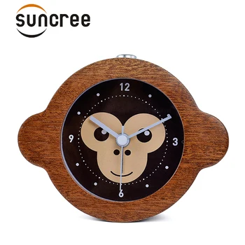 

Suncree Chinese Zodiac series Monkey clever alarm clock No Ticking Snooze Backlight Digital Clock, Desktop Table Clocks