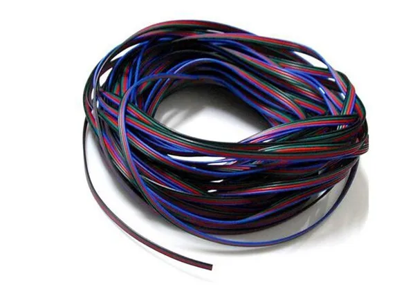 4 контактный Удлинительный кабель 22awg 1m2m3m4m5m6m7m8m9m10m для RGB светодиодной ленты