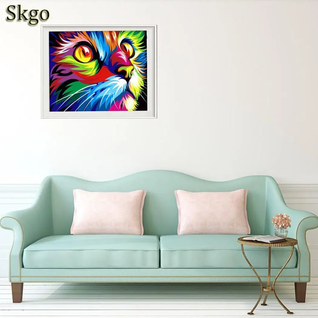 

5D Diamond Painting Cartoon Artificial Pictures Kits Cat Full Diamond Embroidery DIY Crystal Cross Stitch Arts Crafts & Sewing