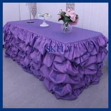 SK002F много цветов доступны на заказ Свадьба собрали фиолетовый стол юбка с липучкой