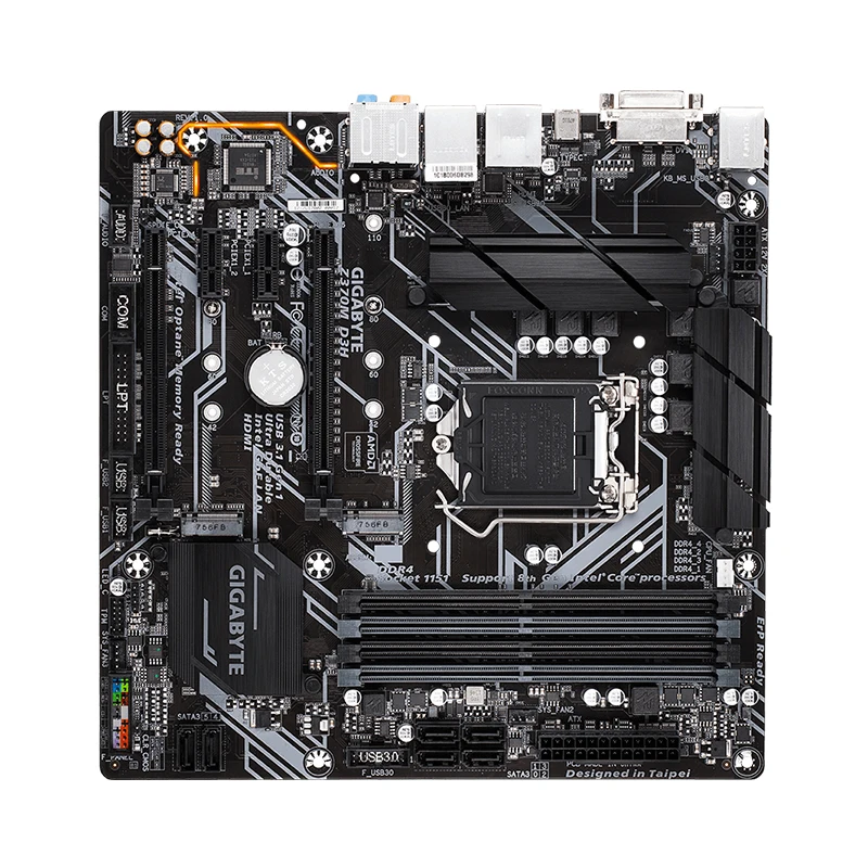 Для Gigabyte Z370M D3H GA-Z370M D3HMotherboard LGA1151 DDR4 Z370 PCI-E3.0 SATA3 USB3.0 Поддержка i3 8100 i5 8500 I7 8700