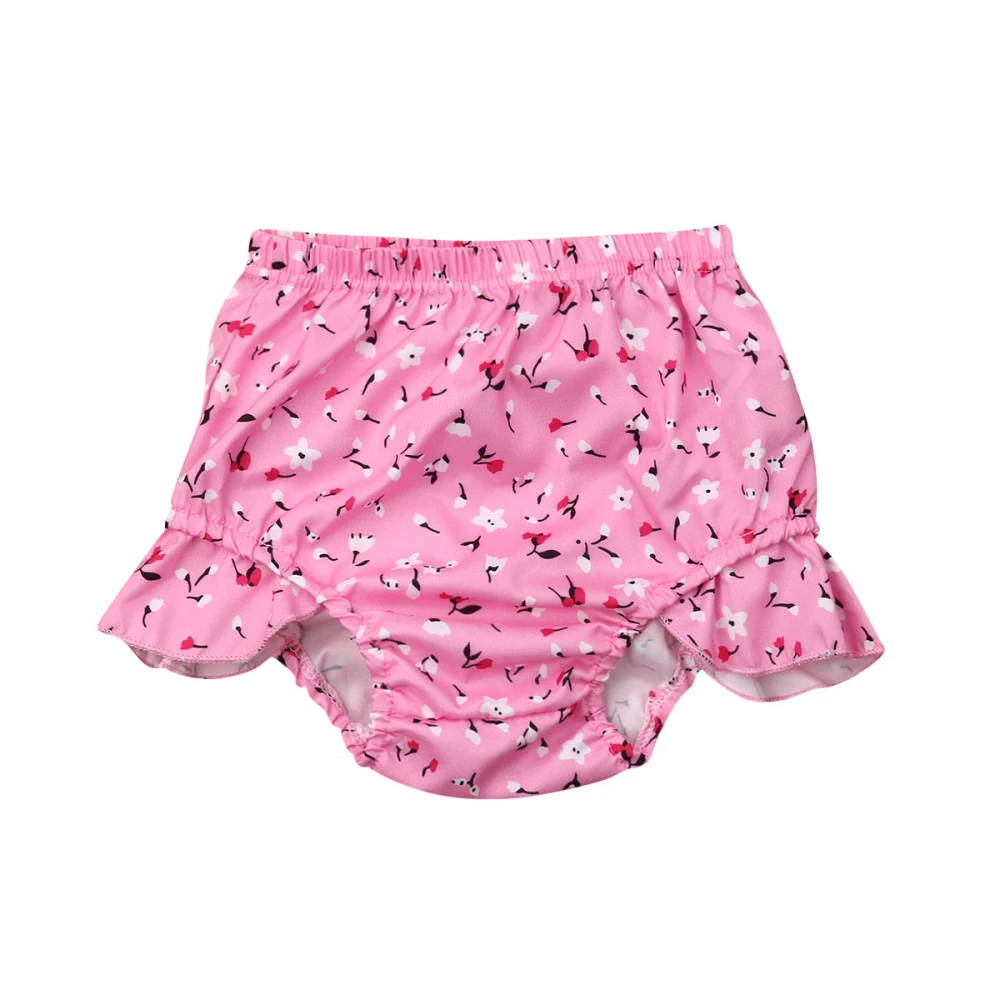 Штаны с цветочным принтом и крыльями для маленьких девочек, шорты, трусики-шаровары