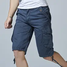 Прямая летние однотонные повседневные шорты мужские карго шорты плюс размер пляжные шорты Уличная для мужчин