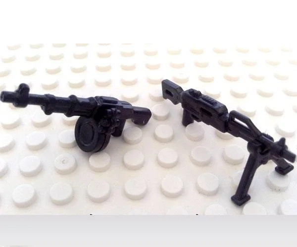 

2PCS/SET RPD Machine Gun Original Blocks Toys Swat Police Military Weapons Gun Model City Accessories Playmobil Mini Figures