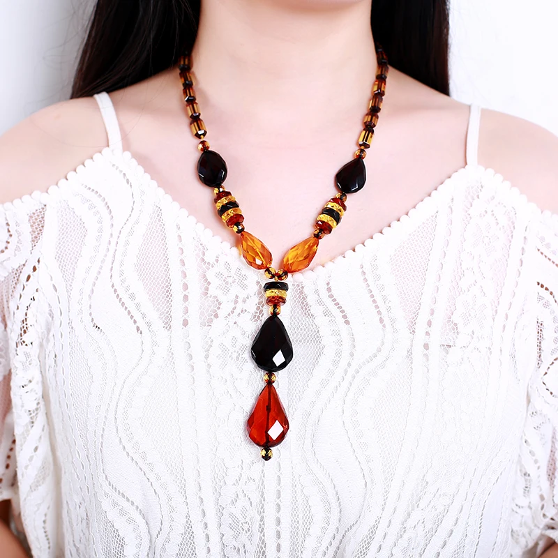 

Pure natural Baltic Amber Beeswax multi-treasure necklace hand-made about 20 grams of a large number of wholesale fake a compens