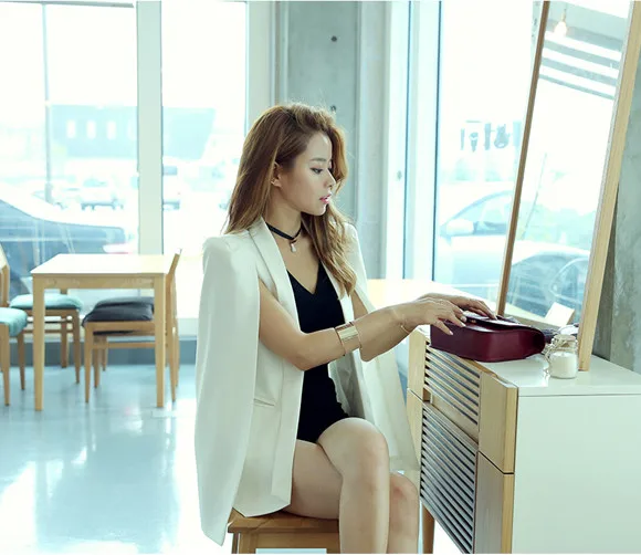 awesome YingYuanFang New fashion women fake two suit cloak coat