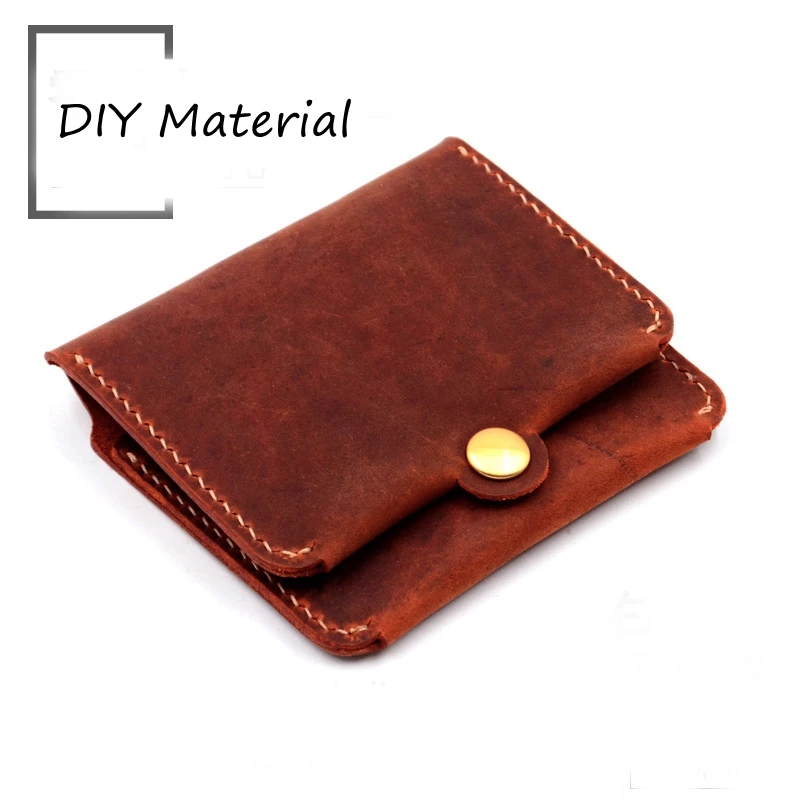 

Wallet DIY set true leather crazy horse leather DIY tool whole set fog wax first layer leather genuine leather card bag