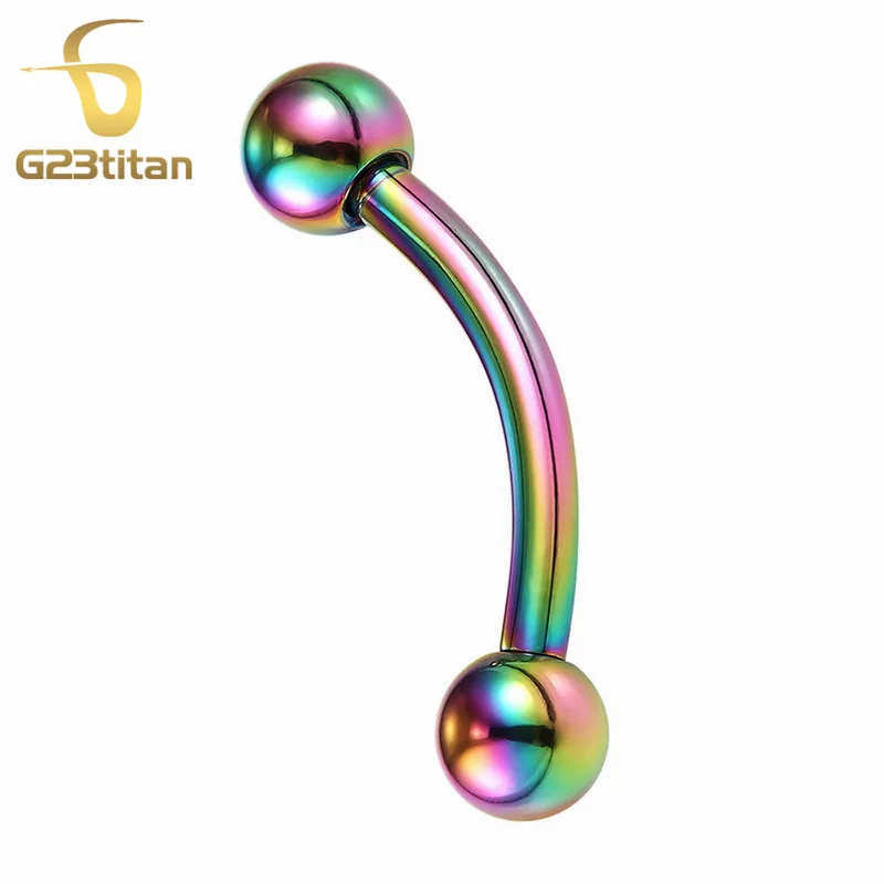 

G23titan Small Belly Piercing Ring 16G G23 Titanium Banana Barbell Tragus Earrings Ear Plugs General Body Piercing Jewelry