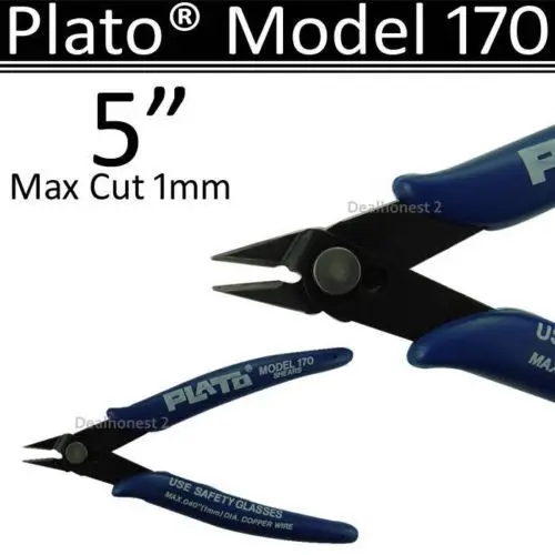 

5" 125mm Plato 170 High Precision Shear Lead Cutter Copper Wire Cutter Model Pliers Diagonal Cutting Pliers Side Cutting Nippers