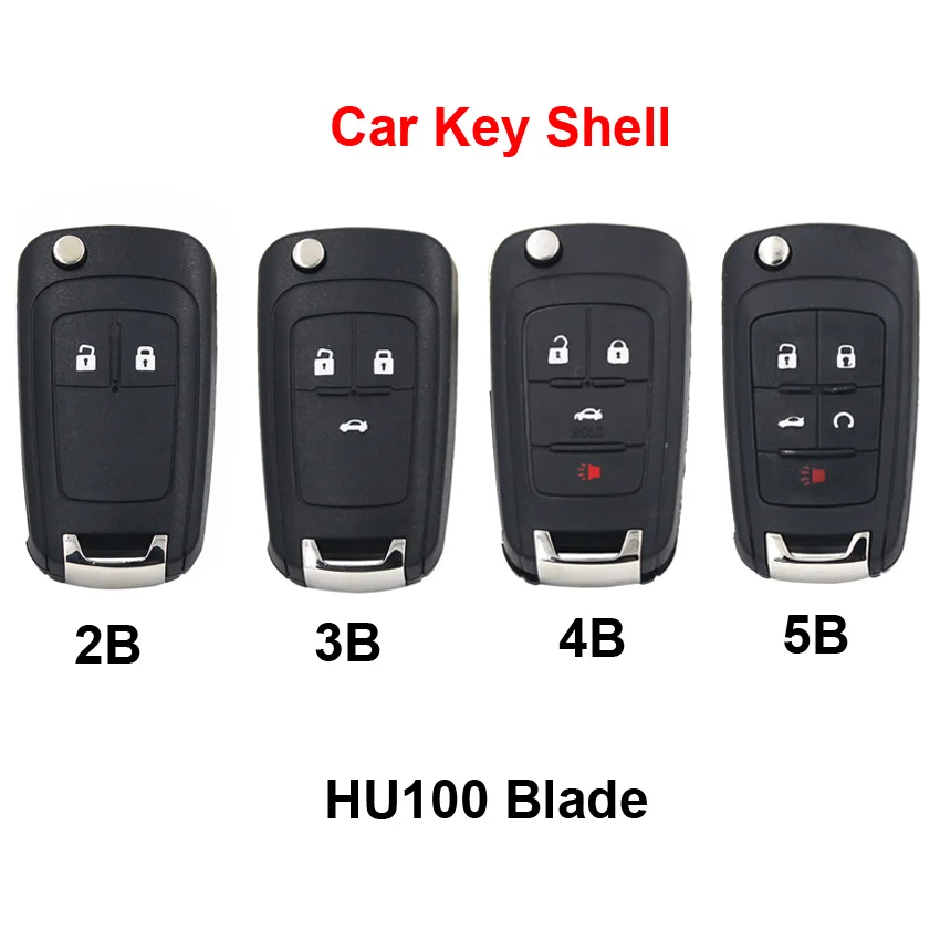 

HKOBDII 10 pieces 2/3/4/5B Flip Folding Remote Key Shell Case for Chevrolet Aveo Cruze Camaro Equinox Malibu Sonic Spark Volt