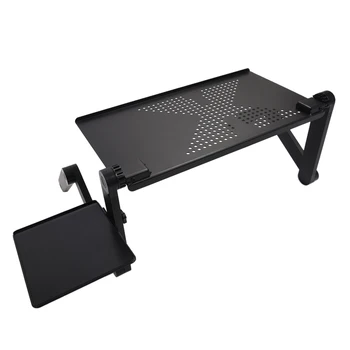 

Hot sale Portable Foldable Adjustable Laptop Desk Computer Table Stand Tray For Sofa Bed Black writing desk