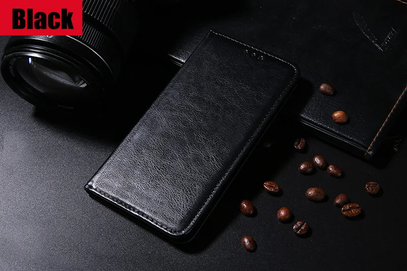 Чехол-бумажник с откидной крышкой для UMI UMIDIGI F1 F2 PLAY A5 PRO POWER ONE MAX, высококачественный кожаный защитный чехол для мобильного телефона - Цвет: black