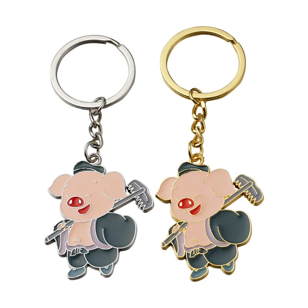

2019 Fashion Zodiac Piglet Keychain Pendant Metal Key Ring Cute Pig Door Key High Quality Gift For Friend Dropshipping z0306