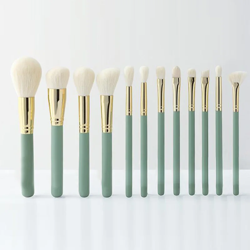 

New 12 Pieces Full Size Beautiful Makeup Brush Set Professional Synthetic Soft High Quality Brand Makeup Brushes Black