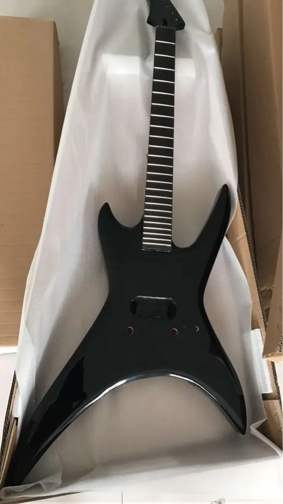 

CHINA FACTORY PRODUCT;UNFINISHED B. C. RICH STEALTH CHUCK SCHULDINER Tribute IN BLACK HIGH GLOSS