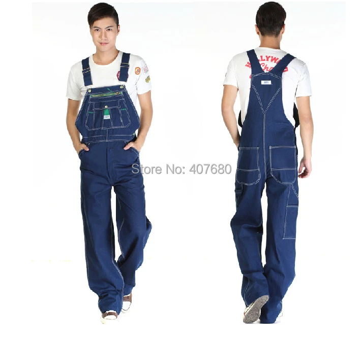 Aliexpress.com : Buy Plus size denim jumpsuit men's bib