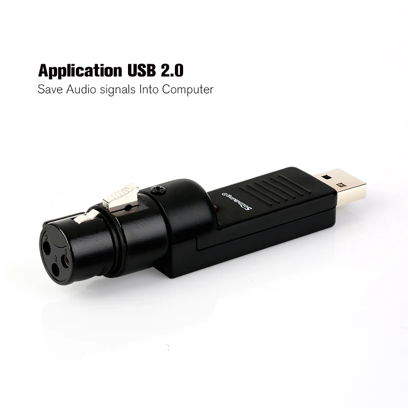 Soundking XLR(F) to USB recorder для преобразования аудиосигнала в цифровой сигнал для сохранения в ПК подходит для динамического микрофона C59