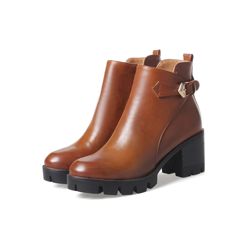 Noir 2018 Bottines Nouveau Confort Automne Et Hiver Épais Bottes Semelles Pour Chaussures dérapage Femme Martin De Courtes Talons Anti Femmes l3FKcuJ5T1