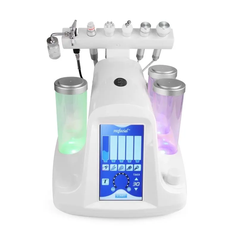 

Dropshipping New 6 in 1 Hydra Cleaning Water Jet Beauty machine facial care oxygen equipment small bubble machine