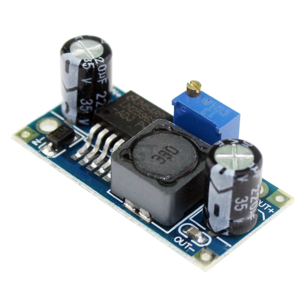 DC понижающий преобразователь Сыходзь Модуль LM2596 Питание Выход 1 25 V 30 V|Регуляторы