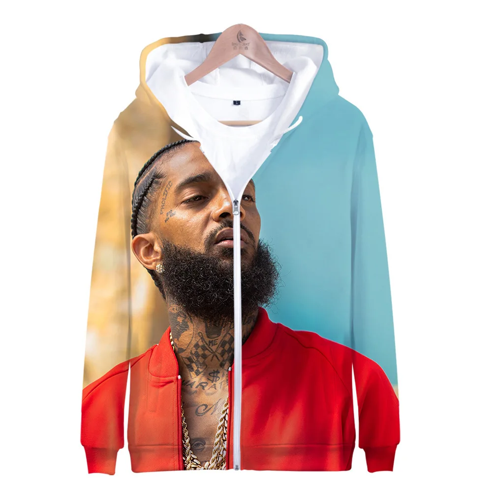 Хип хоп nipsey hussle Косплей толстовки толстовка на молнии повседневные новые модные