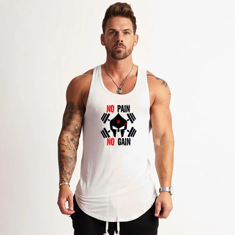 Mens Running Vest Gym Sleeveless Shirt Summer Slim Tank M-XXL 2021 Men Sport Top New Workout Training Man Singlet | Спорт и