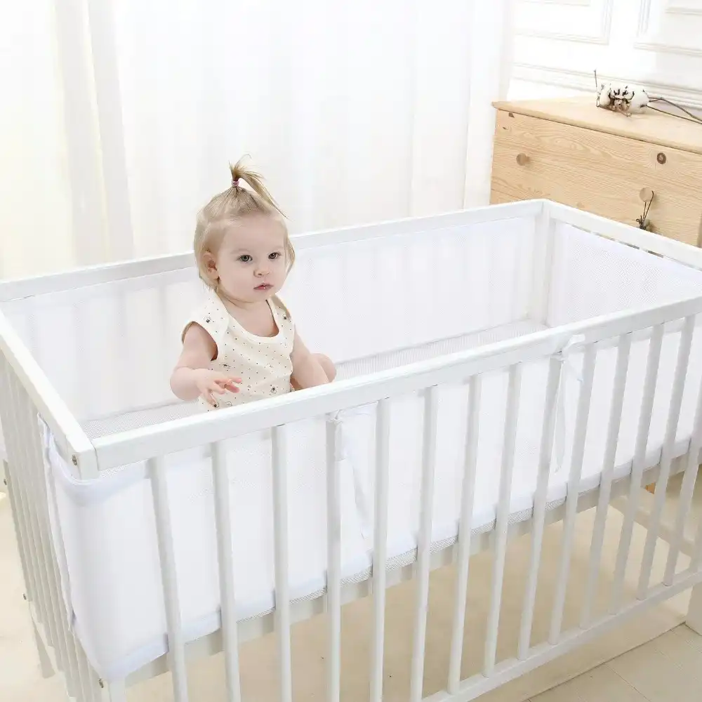 breathable baby mesh crib bumper