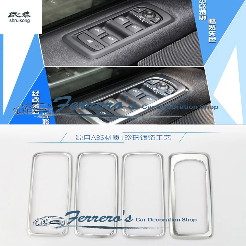 

Free shipping 4pcs/lot for Land Rover discovery 4 car-styling stickers of Lift window panel decoration sequins