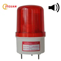 LTE-5102J прочный яркий свет круговой стробоскопа звука 90dB Предупреждение свет сигнал тревоги лампы полиции Strobe аварийное 12 В 24 В