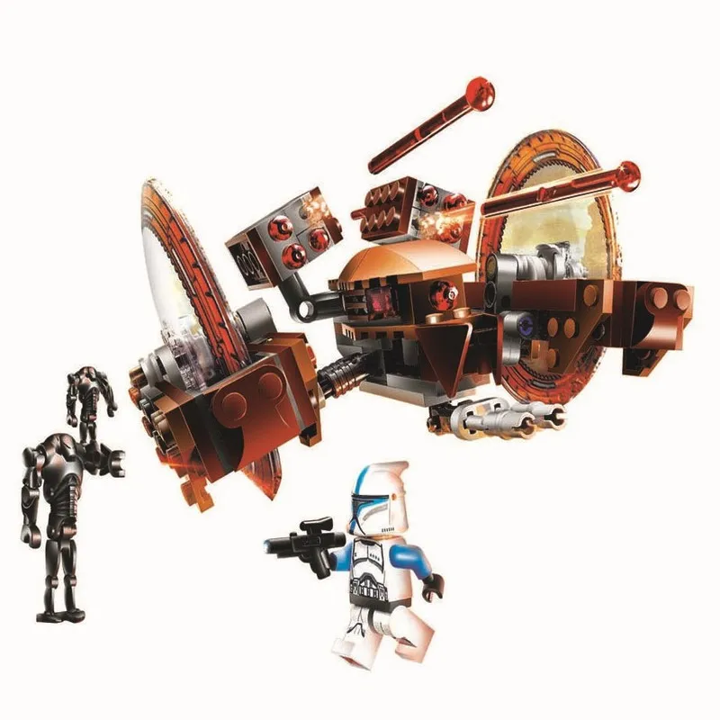 

BELA 10370 Star Wars Attack Of Clones Hailfire Droid Exclusive Figure Blocks Compatible Legoe Building Bricks Toys For Children