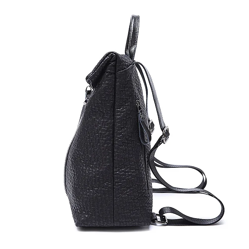 Брендовый водонепроницаемый рюкзак из натуральной кожи, Женская практичная Повседневная сумка на плечо, модные школьные рюкзаки для девочек-подростков черного цвета