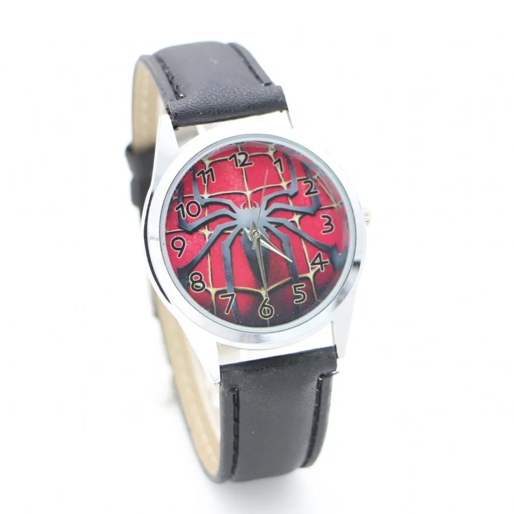 Новая мода человек паук дизайн бренд Детские Кварцевые часы дети часы для обувь мальчиков девочек студентов милые наручные часы